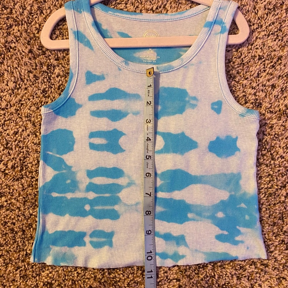 Blue tie dye baby tank💙